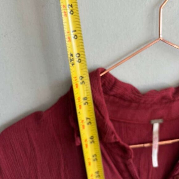 Free People Women Pretty Cozy Maxi Dress Maroon Size Small - Picture 6 of 14